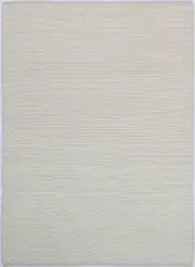 Basalt Ivory Wool Blend Textured In Ivory Rug