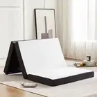 Folding Mattress, 4 inch Tri-fold Memory Foam Mattress Topper for Camping, Fo...