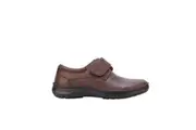 Mens Hush Puppies Bloke Brown Leather Extra Wide Dress Shoes