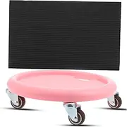 Abaodam Multi-Directional Abdominal Exercise Wheel Mat Quiet Workout Roller for Men Women