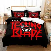f1384 Bed Sheets Alex Technoblade Bedding Set,Duvet Cover Comforter Bed Set Quilt Cover Pillowcase,King Queen Twin Size Boys Girls AdultsBed Sheets R