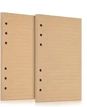 A5 Refill Paper, 280 Pages A5 Loose Leaf Paper 6 Hole Notebook Refills for 6 Ring Refillable Binder Notebook Planner Diary Journals Painting Personal Organiser-Line Pages