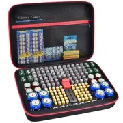 Battery Storage Organizer Tester Carry Case Bag Hold Batteries AA AAA C D 9v Us