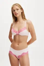 [Body] Body - Sabrina Lace Lightly Lined Bra - Blushing bride/radiant raspberry 10C BLUSHING BRIDE/RADIANT RASPBERRY