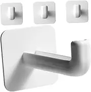 Alipis 4Pcs Wall Mounted Coat Hanger Rack Adhesive Clothes Storage Hooks for Tidy Bathroom Home Organization Space Saving Design for Towels Backpacks Stylish Finish