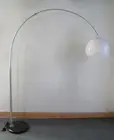 Large New Vintage Modern Style Retro Acrylic Shade Marble Base Arco Floor Lamp