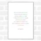 Karl Lagerfield Never Use Cheap Rainbow Quote Jumbo Fridge Magnet