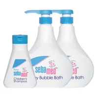 在飛比找蝦皮商城優惠-施巴 Sebamed 泡泡浴露(附壓頭)+洗髮乳2+1特價組