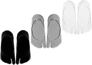 [Baluue] 3Pairs Split Toe Socks for Women Lightweight Low Cut Summer Socks Slip Design Breathable and Comfortable for Everyday Wear and Active Lifestyles