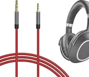 Geekria Audio Cable Compatible with Sennheiser Momentum 4, PXC 550, PXC 550 II, ACCENTUM Plus Headphones Cable, 2.5mm to 3.5mm Replacement Stereo Cord (Red 5.6 ft / 1.7 m)