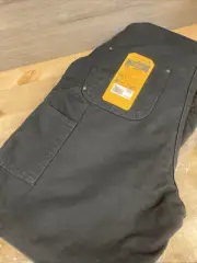 Carhartt Men's Washed Duck Insulated Bib Overall Level 3 Warmth Loose Fit Size L