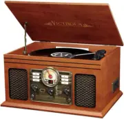Retro Vintage Radio CD Cassette MP3 Record Player Turntable Vinyl LP Bluetooth