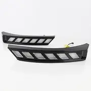 2Pcs LED Daytime Running Light Fog Light DRL Yellow Turn Signal Light for Geely Tugella Xingyue FY11 2019 2020 2021
