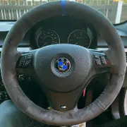 DIY Car Steering Wheel Cover Soft Suede For BMW M Sport M3 E90 E91 E92 E93 E87 E81 E82 E88 X1 E84 Steering-Wheel Cover Wrap