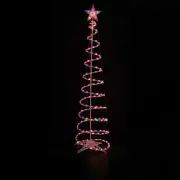 Northlight 6ft Pre-Lit Spiral Christmas Tree Star Tree Topper Multi Color Lights