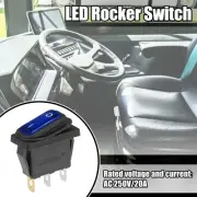 Interior AC 250V/20A Automobile LED Rocker Switch On-Off 3 Pins Toggle Switch