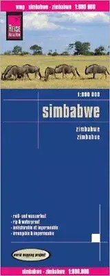 ZIMBABWE 1:800,000 TRAVEL MAP, WATERPROOF, GPS COMPATIBLE By Reise Knowhow *NEW*