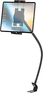 Car/Truck Seat Rail Tablet Mount Holder for 4.7-13" Phone & iPad - Adjustable Gooseneck Tablet Holder for Car or Vehicle Floor, Compatible with iPad Pro/Air/Mini, Galaxy Tab, iPhone, Tablets