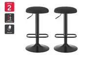 Set of 2 Matt Blatt Dotti Adjustable Bar Stools (Black/Poppy Black)