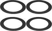 uxcell Goof Rings for 5/6 Inch Recessed Can Lighting Down Light, 4 Pcs Metal Goof Trim Rings Cover, Outer Diameter 8.07-inch, Inner Diameter 6.29-inch, Matte Finish Black, Flush Mount