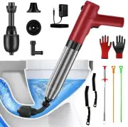 Electric Toilet Plungers For Bathroom Heavy Duty Drain Clog Remover Air Sink ...