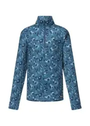 Kerrits Kids On Course Quarter Zip Fleece Tech Top - Print