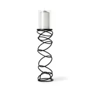 Large Metal Stacked Ring Table Candle Holder Black - Uttermost