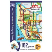 New York Manhattan Subway Map Wooden Jigsaw Puzzle for Children and Adults