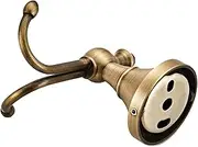Brass Hooks | Retro Brushed Brass Clothes Hanger - Vintage Brushed Brass Towel Holder, Hangings Bathroom Hardware Accessories for Door Wall Cabinet Wardrobe