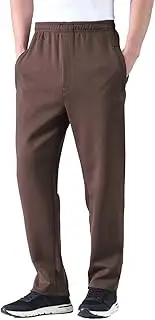 [Zoulee] New Men's Classic Drawstring-Waist Jogger Pants Sweatpants with Zipper Fly