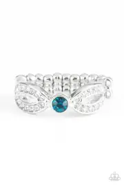 Paparazzi Extra Side of Elegance Blue Ring - New