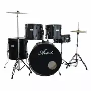 Artist ADR522 Black 5-Piece Drum Kit w/ Cymbals & Stool