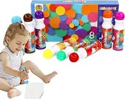 Washable Dot Markers - Paint Dot Washable Kit Art Markers - Washable Erasable Coloring Pens for Toddler Art Activities, Regular Dot Markers and Dry Erase Markers for Kids Foccar