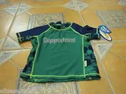 Boy's Youth Coppertone 4 swim rash guard shirt green NEW premium sun protection