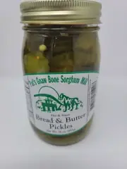 Pat's Gnaw Bone Sorghum Mill Bread & Butter Pickles Nashville Indiana Amish 16oz