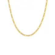 9ct Gold 45cm Solid Figaro 3+1 Chain