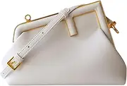 [Honorom] Women Clutch Purse Crossbody Bags,PU Leather Shoulder Bag with Metal Clasp Closure Cross Body Handbags