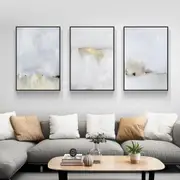 Abstract golden white 3 sets Canvas
