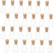 Alipis 24pcs Glass Wishing Bottles with Cork Lids Clear Decorative Tiny Jars for DIY Crafts Messages Bottle Portable Accessories Handmade Glass Containers for Unique Crafting