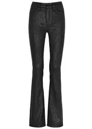 Paige Manhattan Glittered Bootleg Jeans - Black And Silver - 25 (W25 / UK 6 / XS) 25 (W25 / UK 6 / XS)