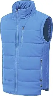 [Chrisuno] Men's Lightweight Winter Puffer Ski Vest Jacket Packable Outerwear
