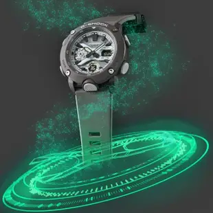 【CASIO 卡西歐】G-SHOCK 酷炫光芒 大錶徑 運動雙顯手錶-深灰色 47mm(GA-2000HD-8A)