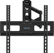 BONTEC Full Motion TV Wall Mount, Swivel & Tilt Adjustable, Fits 26-60 Inch Flat & Curved TVs, Max VESA 400x400mm, Supports Up to 45KG, Corner Mount, Easy Installation, Heavy Duty TV Bracket