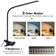 USB Reading Night Light Flexible LED Book Lamp Laptop Computer Clip-on Bed Desk