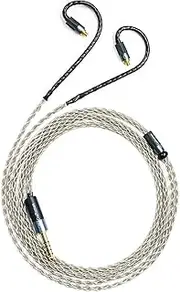 GUCraftsman 6N Single Crystal Silver 2.5mm/3.5mm/4.4mm Upgrade/Replacement Earphone Cable for Sennheiser IE200 IE300 IE600 IE900 (3.5mm Plug)