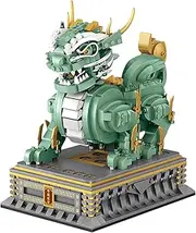 [Toymart] Kylin Chinese Mythical Beast Mini Building Block Set – 1434pcs Collectible Kirin Model Kit, Display Building Toy for Adults and Teens, Asian Culture Decor Figurine