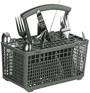 H-application Dishwasher Cutlery Basket Cage with Handle - Universal Standard Sized - Grey
