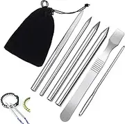 6 Piece Paracord Set, Paracord Accessories, Paracord Needle, Splicing Needle, Splicing Tool, Paracord Sewing Needle, for DIY Craft Bracelets, Weaving Laces, Cords, Clothing Decoration