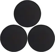 Gimnor 3 Pack Round Mouse Pads with Stitched Edges, Single Circular Mouse Pad Mat, Non-Slip Rubber Base Mousepad for All Types of Mouse Laptop Computer PC 7.87 x 7.87 inches Black