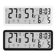 Digital Clock for Bedroom LCD Display Desk Clock with Temperature Date Display